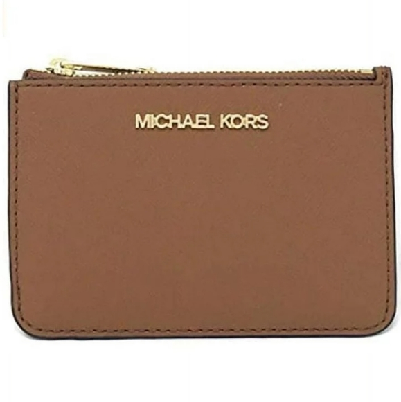 🆕️Michael Kors Jet Set Travel Small Top Zip Coin Pouch with ID Holder Saffiano - Picture 2 of 5